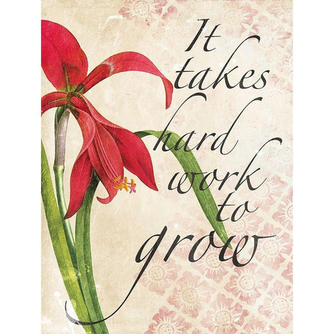 Grow Black Modern Wood Framed Art Print with Double Matting by Villa, Mlli