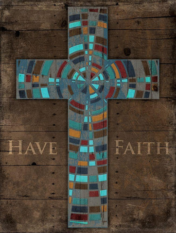 Have Faith Black Ornate Wood Framed Art Print with Double Matting by Villa, Mlli