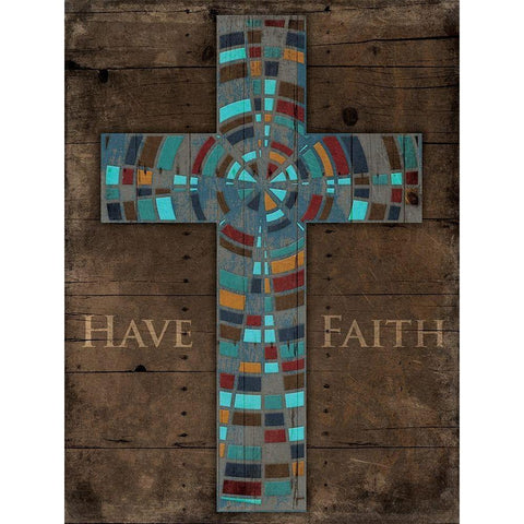 Have Faith White Modern Wood Framed Art Print by Villa, Mlli