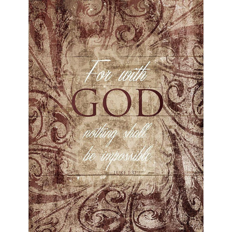 Be Impossible Gold Ornate Wood Framed Art Print with Double Matting by Villa, Mlli