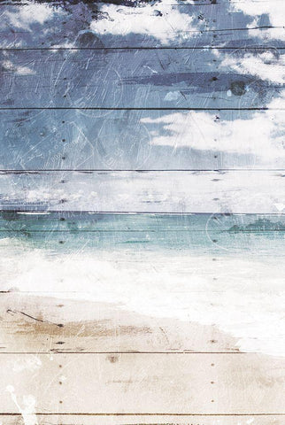 Coastal Chill Black Ornate Wood Framed Art Print with Double Matting by Villa, Mlli