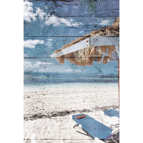 Coastal Chill Mate Gold Ornate Wood Framed Art Print with Double Matting by Villa, Mlli