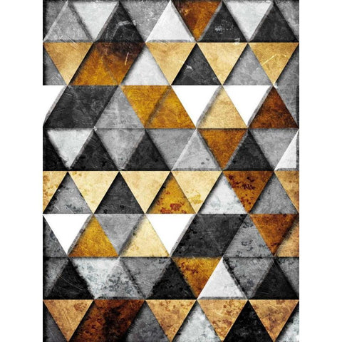 Rocky Gold Mountains White Modern Wood Framed Art Print by Villa, Milli
