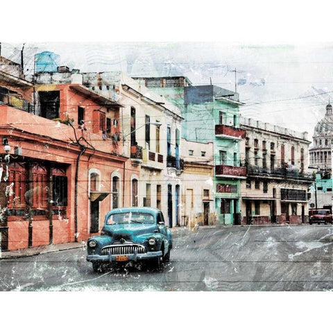 Havanagram Black Modern Wood Framed Art Print by Villa, Milli