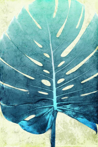 Bright Leaf White Modern Wood Framed Art Print with Double Matting by Villa, Milli