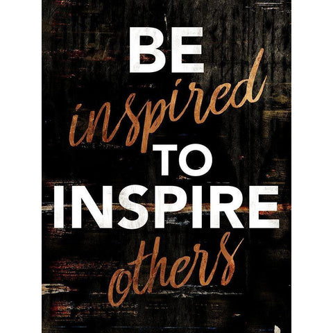 Be Inspired Gold Ornate Wood Framed Art Print with Double Matting by Villa, Mlli