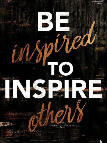 Be Inspired White Modern Wood Framed Art Print with Double Matting by Villa, Mlli