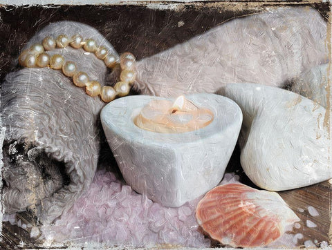 TIme to Relax Black Ornate Wood Framed Art Print with Double Matting by Villa, Mlli