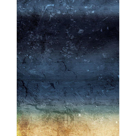 Midnight Gold Black Modern Wood Framed Art Print by Villa, Mlli