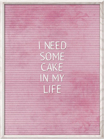 Cake In My Life White Modern Wood Framed Art Print with Double Matting by Villa, Mlli