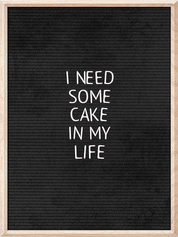 Cake In My Life Black Black Ornate Wood Framed Art Print with Double Matting by Villa, Mlli
