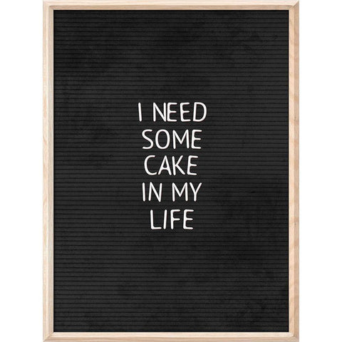 Cake In My Life Black Gold Ornate Wood Framed Art Print with Double Matting by Villa, Mlli