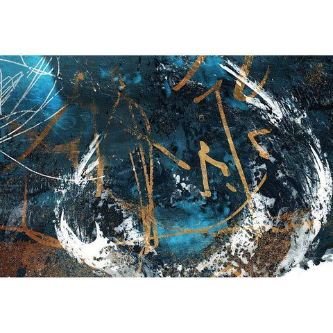 Splash Black Modern Wood Framed Art Print with Double Matting by Villa, Milli