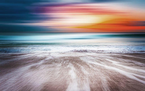 Look Out To Sea White Modern Wood Framed Art Print with Double Matting by Villa, Mlli