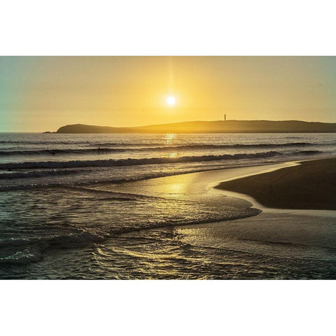 Beach Sun Gold Ornate Wood Framed Art Print with Double Matting by Villa, Mlli
