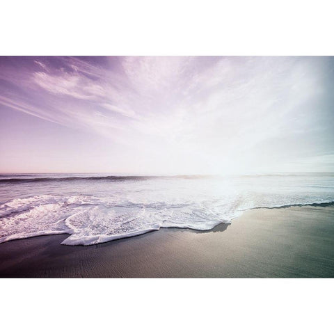 The Waves Black Modern Wood Framed Art Print by Villa, Mlli