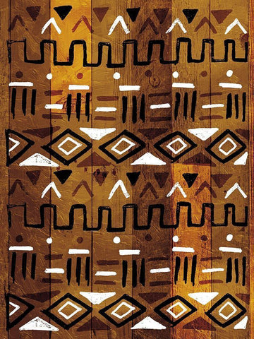 Wood Tribe Black Ornate Wood Framed Art Print with Double Matting by Villa, Mlli