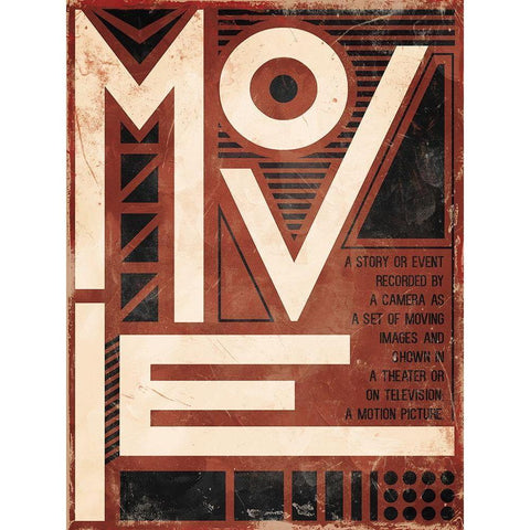 Movie Definition White Modern Wood Framed Art Print by Villa, Mlli