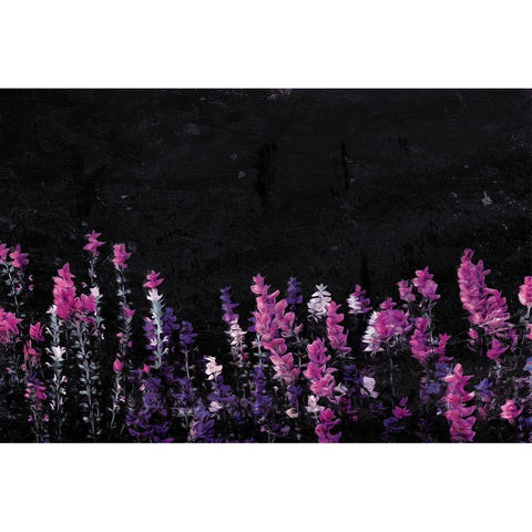 Flowers On The Ground White Modern Wood Framed Art Print by Villa, Mlli