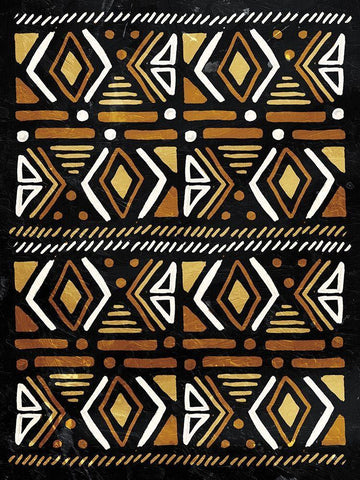 Tribal Directions Black Ornate Wood Framed Art Print with Double Matting by Villa, Mlli