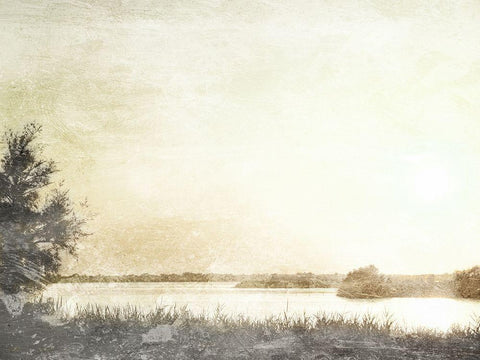 Soft Sun Set White Modern Wood Framed Art Print with Double Matting by Villa, Mlli