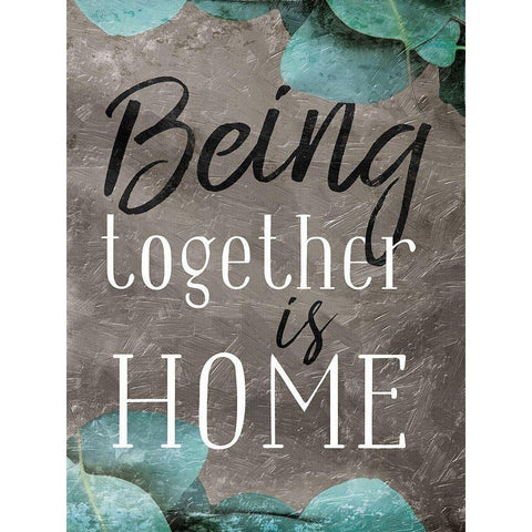 Being Together White Modern Wood Framed Art Print by Villa, Mlli