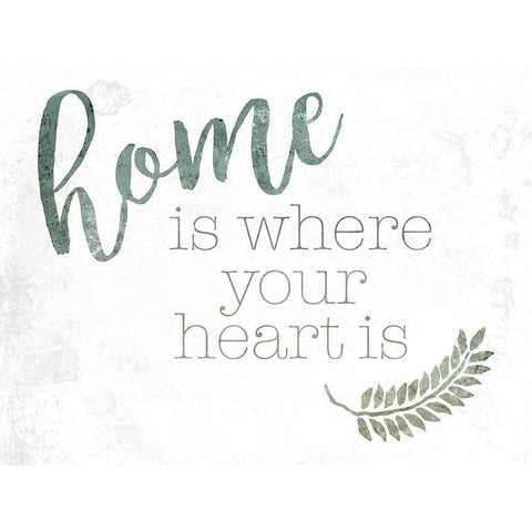 Home Heart Gold Ornate Wood Framed Art Print with Double Matting by Villa, Mlli