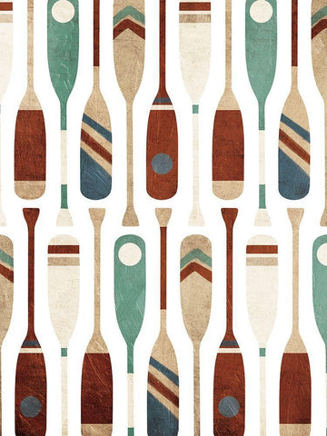 More Oars Black Ornate Wood Framed Art Print with Double Matting by Villa, Mlli