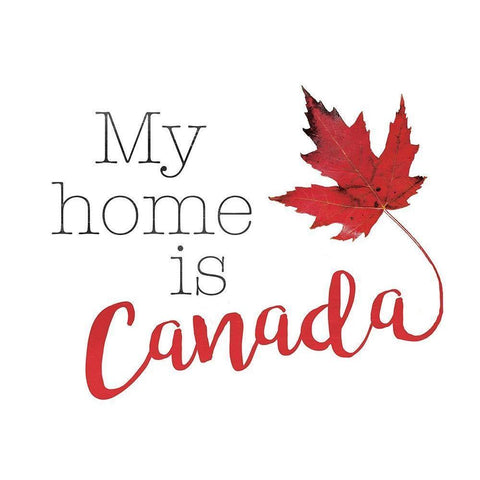 Home Is Canada Gold Ornate Wood Framed Art Print with Double Matting by Villa, Mlli