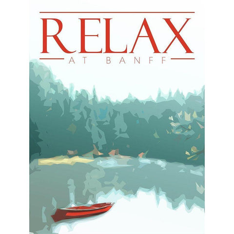 Relax At Banff White Modern Wood Framed Art Print by Villa, Mlli