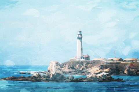 Light At Sea Black Ornate Wood Framed Art Print with Double Matting by Villa, Mlli