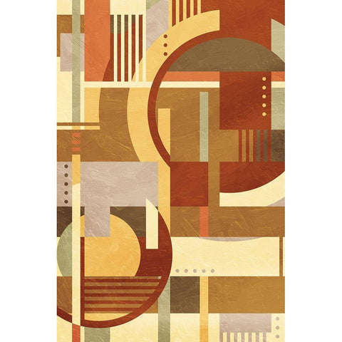 Geo Puzzle Cream White Modern Wood Framed Art Print by Villa, Mlli