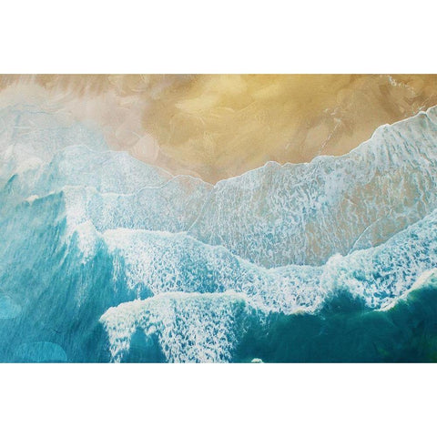 Out On The Beach White Modern Wood Framed Art Print by Villa, Milli