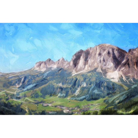 Mountain In The Distance Black Modern Wood Framed Art Print with Double Matting by Villa, Mlli