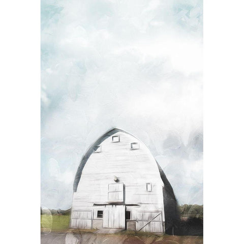 Sky Barn Gold Ornate Wood Framed Art Print with Double Matting by Villa, Mlli