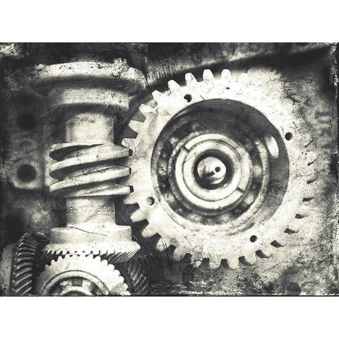 Industrial Close Up Black Modern Wood Framed Art Print by Villa, Mlli