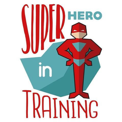 Super Hero Black Modern Wood Framed Art Print by Villa, Milli