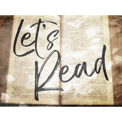 Lets Read White Modern Wood Framed Art Print by Villa, Mlli