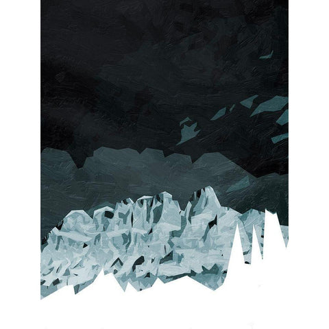 Coastal Mountains Black Modern Wood Framed Art Print with Double Matting by Villa, Mlli