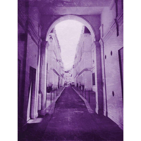 Next Violet Block White Modern Wood Framed Art Print by Villa, Mlli