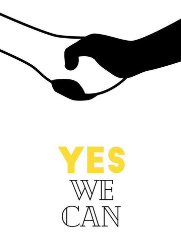 Yes We Can Black Ornate Wood Framed Art Print with Double Matting by Villa, Mlli