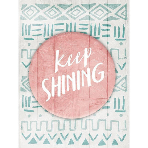 Keep Shining White Modern Wood Framed Art Print by Villa, Mlli