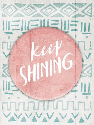 Keep Shining White Modern Wood Framed Art Print with Double Matting by Villa, Mlli