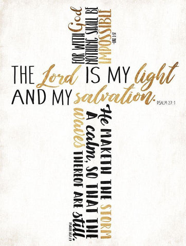 Three Quote Cross Black Ornate Wood Framed Art Print with Double Matting by Villa, Mlli