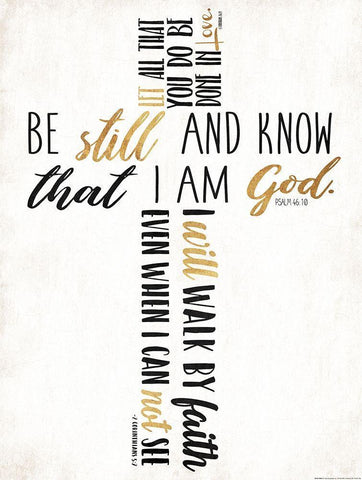 Three Quote Cross Too White Modern Wood Framed Art Print with Double Matting by Villa, Mlli