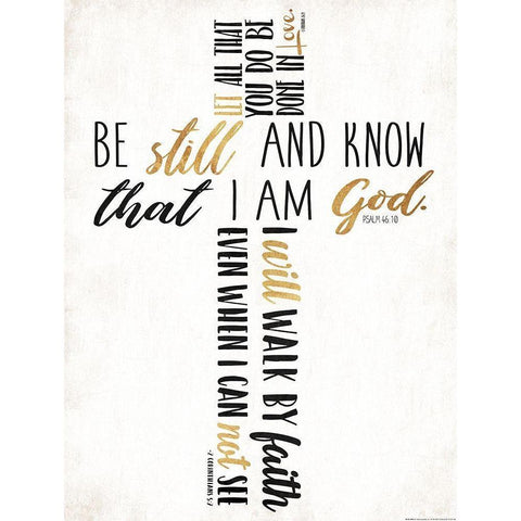 Three Quote Cross Too White Modern Wood Framed Art Print by Villa, Mlli