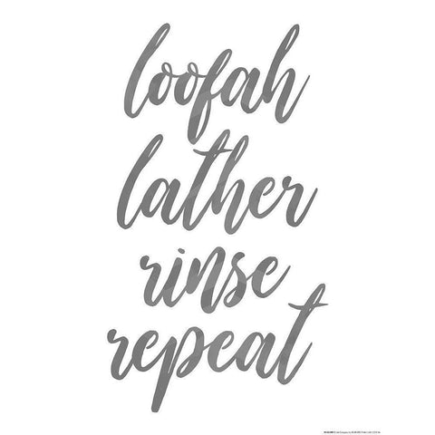 Loofah Lather Black Modern Wood Framed Art Print by Villa, Mlli