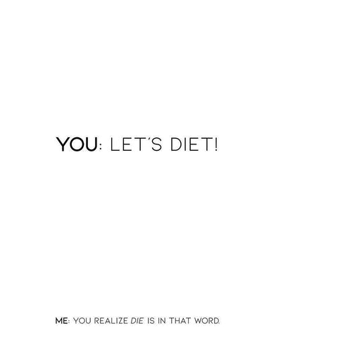 Lets Diet Gold Ornate Wood Framed Art Print with Double Matting by Villa, Mlli