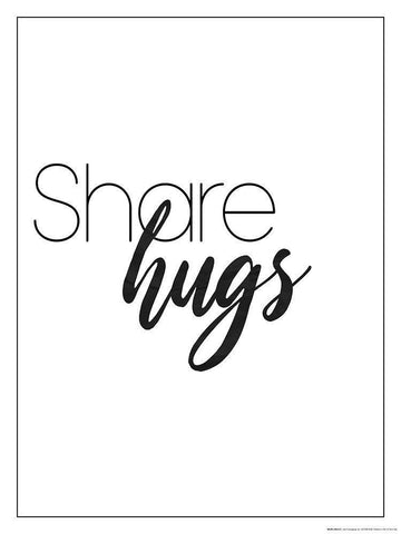 Share Hugs Black Ornate Wood Framed Art Print with Double Matting by Villa, Mlli