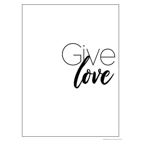 Give Love Gold Ornate Wood Framed Art Print with Double Matting by Villa, Mlli